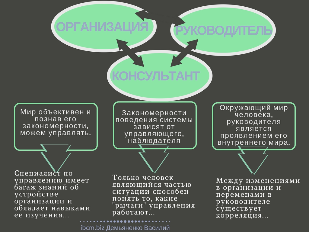 Взаимодействие субъекта и объекта, менеджера и подчиненного, консультанта и руководителя